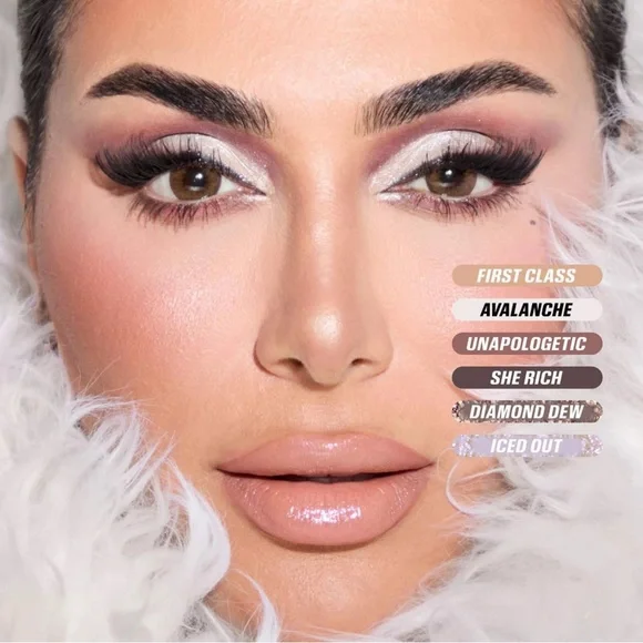 HUDA BEAUTY Icy Nude Palette with Silver and Gold Hues